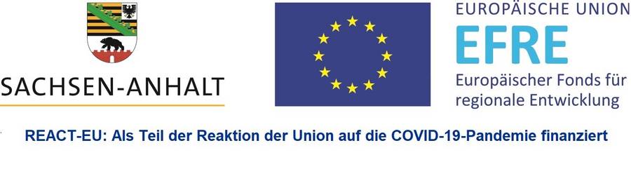 Förderlogo des Landes Sachsen-Anhalt und des europäischen Programms REACT-EU